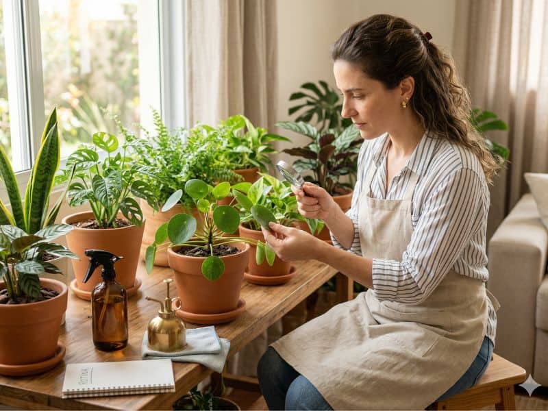 7 cuidados diários para prevenir pragas no cultivo doméstico com observação regular das plantas em casa