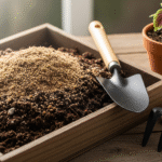 Mistura de solo para plantar Coleus.