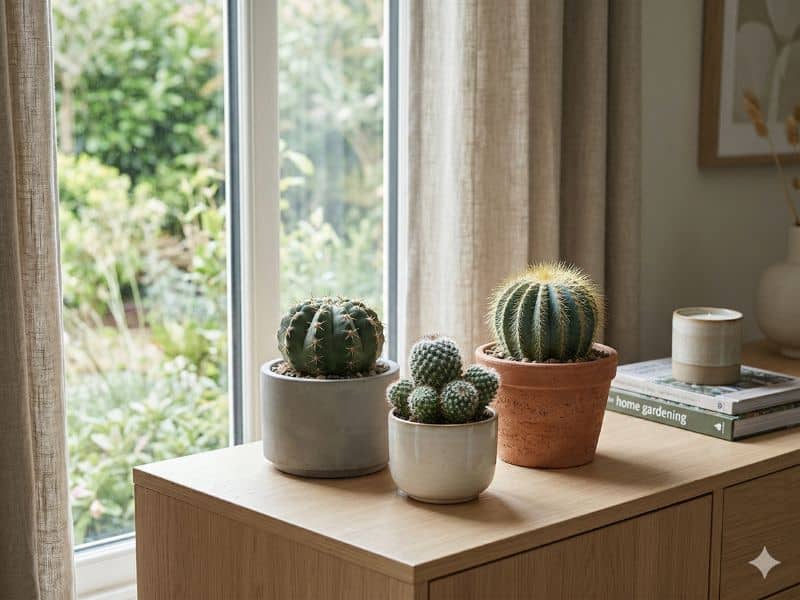Cactos de interior espécies práticas para dentro de casa em ambiente com boa luz natural