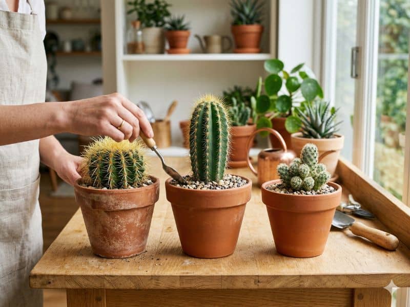 Como cuidar de cactos do jeito certo no dia a dia com vasos de barro e cuidados práticos