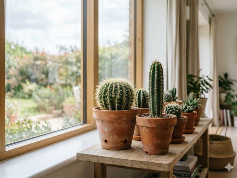 De quanto sol os cactos precisam para crescer bem em ambiente com boa luz natural