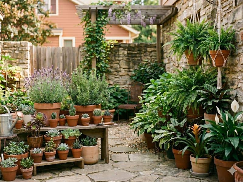 jardim para quintal pequeno com seleção de plantas para sol e meia-sombra