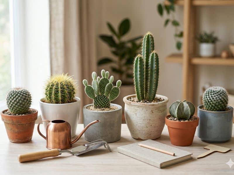 Perguntas frequentes sobre como cuidar de cactos com diferentes espécies em vasos