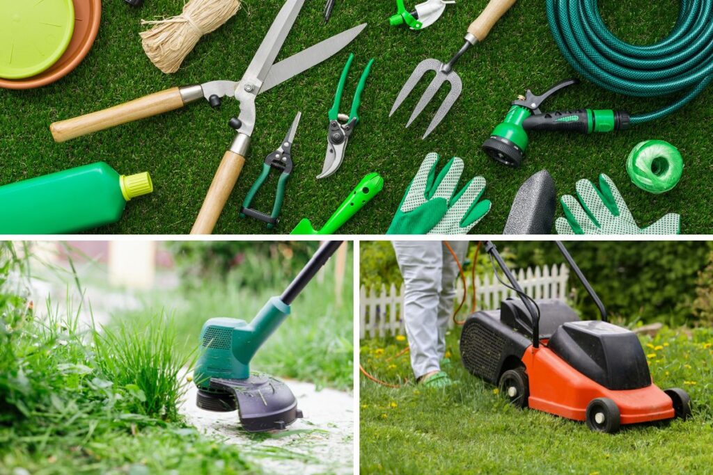 Ferramentas essenciais para cortar, regar e manter a grama saudável e bem cuidada