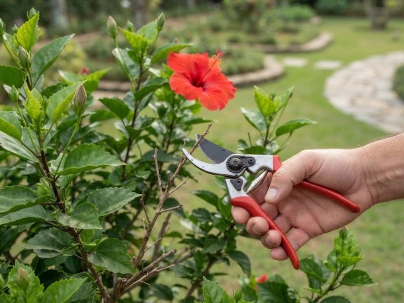 poda-limpeza-hibisco-jardim
