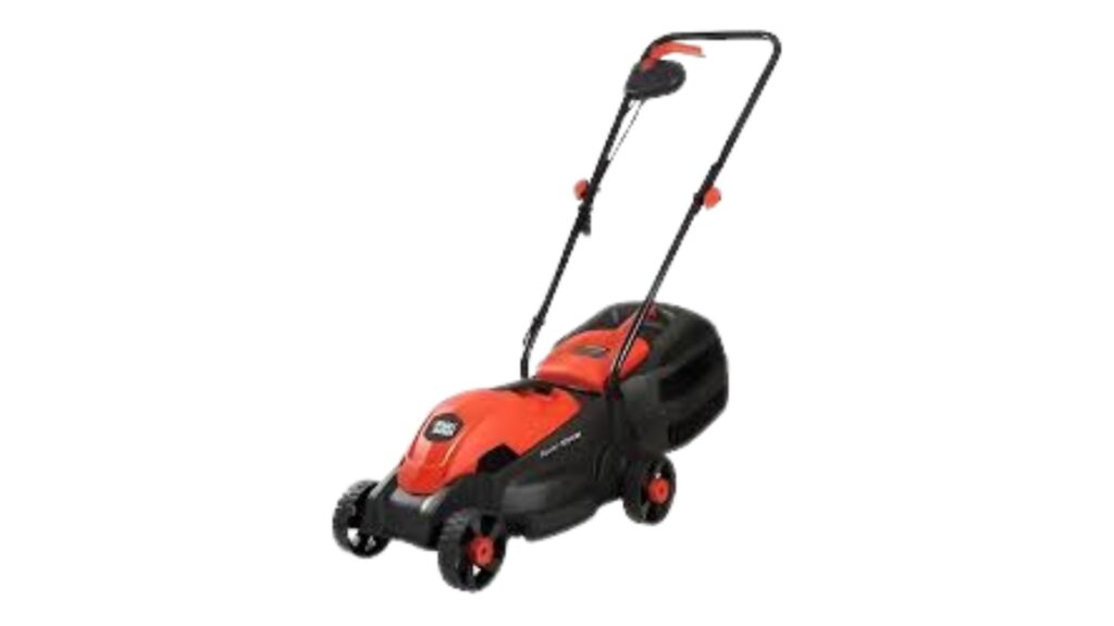 Cortador de grama Black & Decker GR1000 com design leve e prático para jardins pequenos