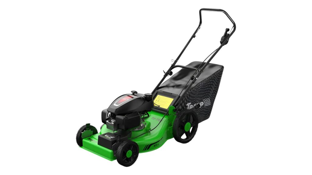 Cortador de grama TRAPP TH-750 com motor Honda GXV160 em fundo branco