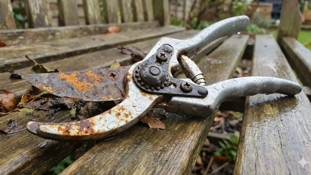 Como limpar tesoura de poda errado provoca ferrugem na ferramenta