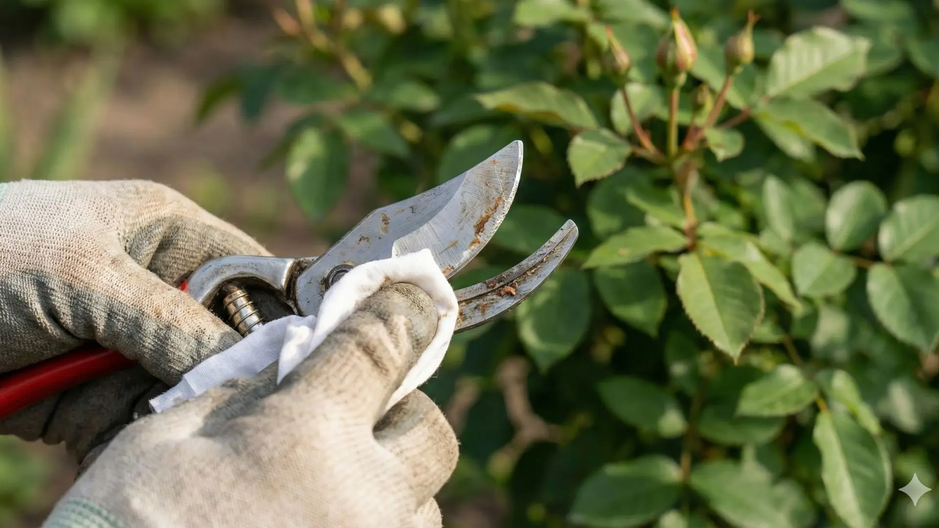 Como limpar tesoura de poda antes do uso para evitar doenças nas plantas