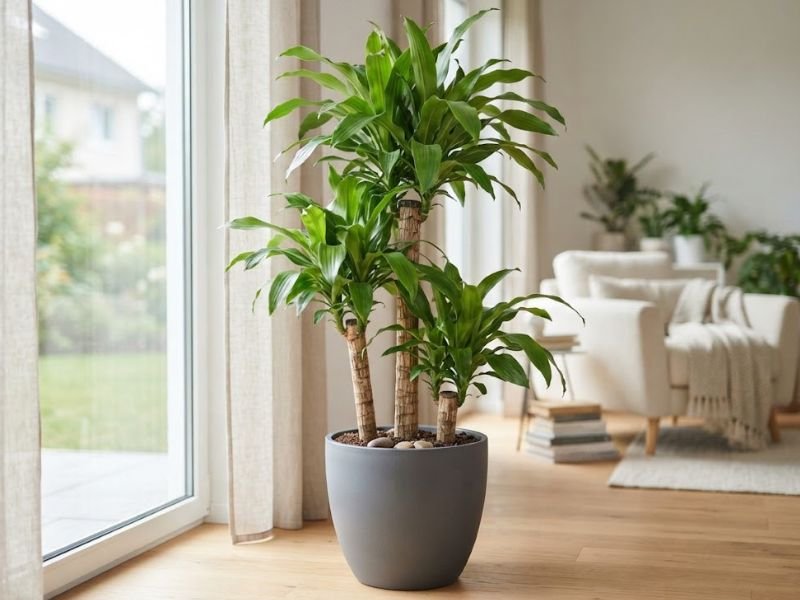 Pau d’água adulto e saudável decorando ambiente interno bem iluminado
