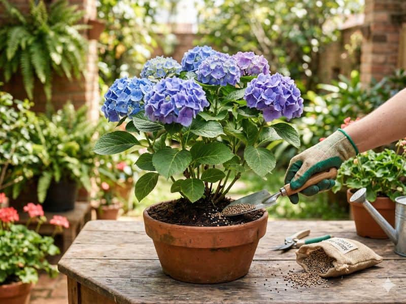 adubação para plantas com aplicação de adubo para flores em vaso