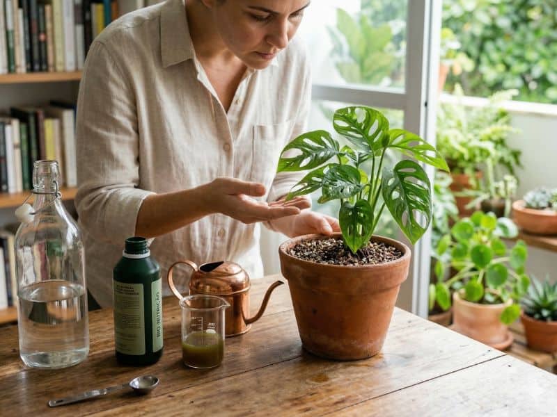 Quando adubar plantas sem exagerar com observação do vaso e da condição da planta antes da aplicação