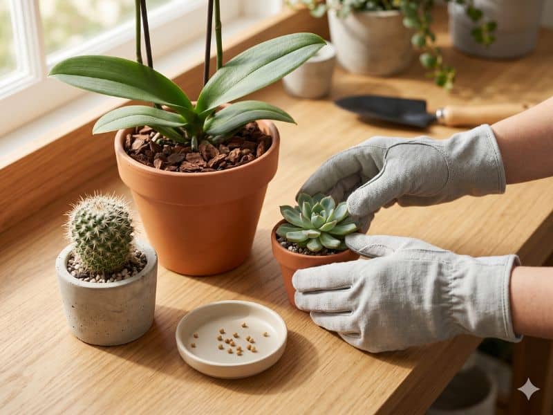 Como usar adubo de liberação lenta em orquídeas, suculentas e cactos com aplicação cuidadosa em vasos