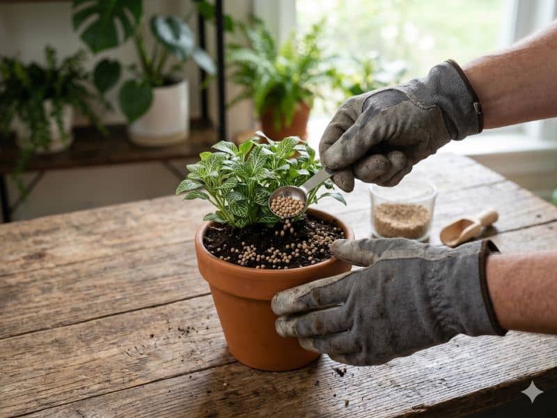 Como usar adubo de liberação lenta em plantas em vasos com aplicação cuidadosa em vaso pequeno