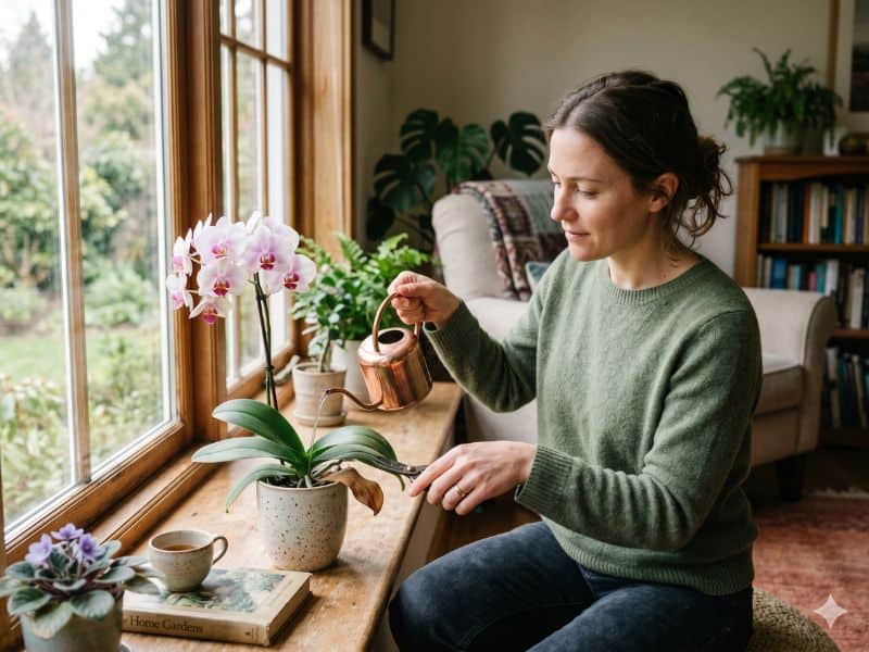 Ideias de presente para Dia das Mães com cuidado de orquídea em vaso depois da entrega