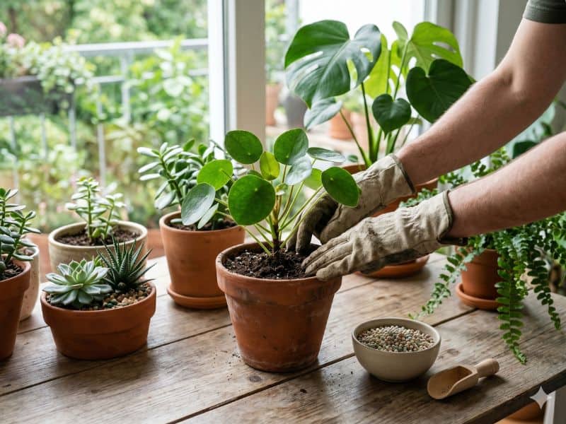 adubo de liberação lenta em vasos com manejo cuidadoso e aplicação equilibrada no cultivo doméstico