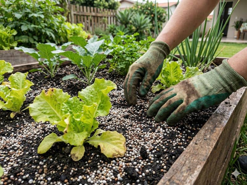 npk para hortaliças com erro de excesso de fertilizante no canteiro
