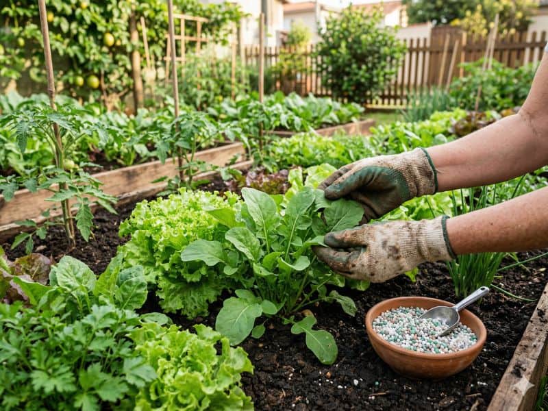 npk para hortaliças em manejo de horta caseira com observação das folhas