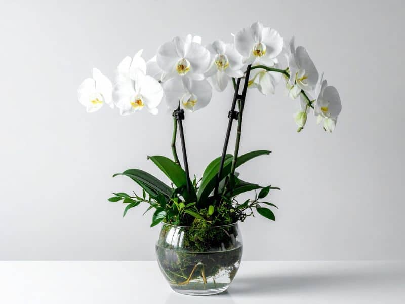 Orquídeas para flores para Dia dos Namorados em vaso elegante com beleza duradoura