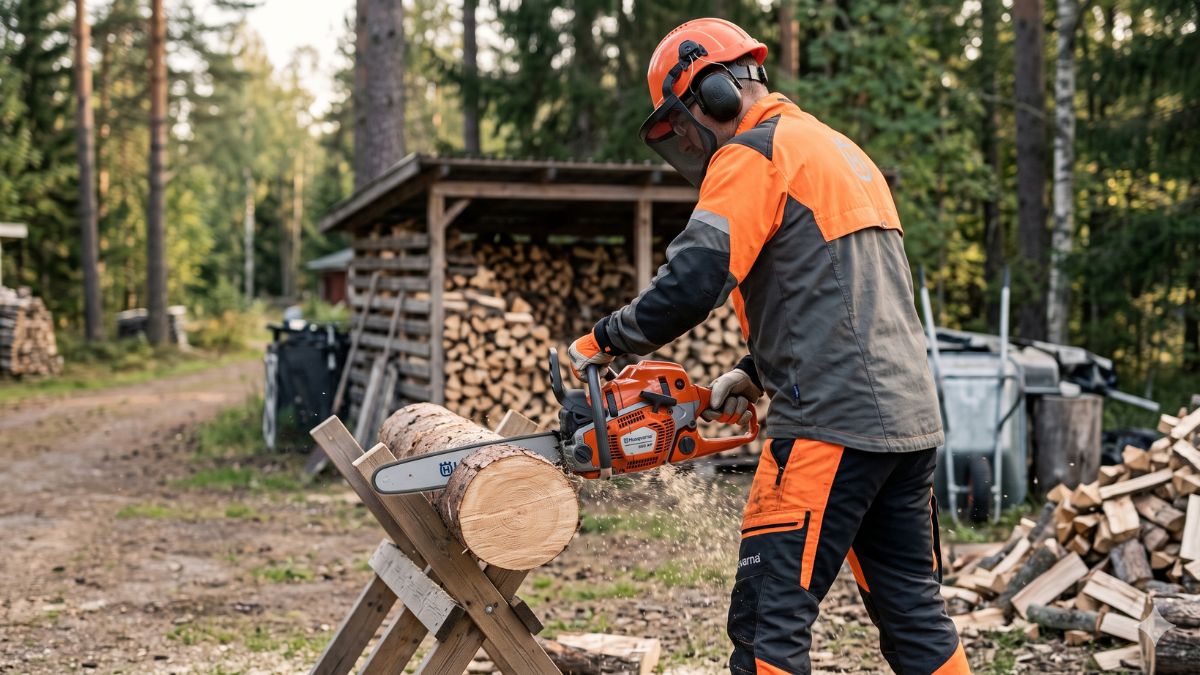 motosserra Husqvarna é boa para serrar lenha com segurança
