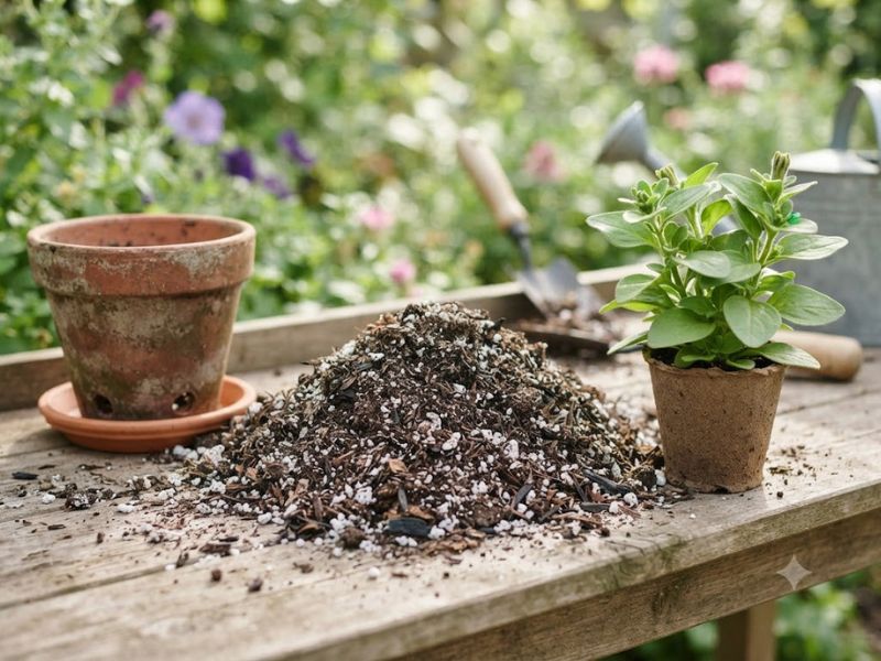 Substrato leve e bem drenado preparado para o cultivo da flor petúnia
Título: Melhor solo para a flor petúnia