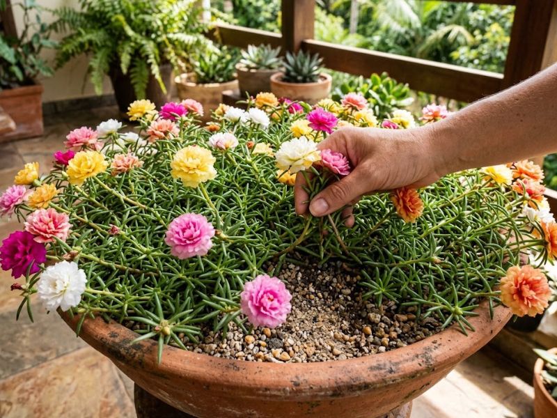 Flor onze horas saudável e florida cultivada em local ensolarado