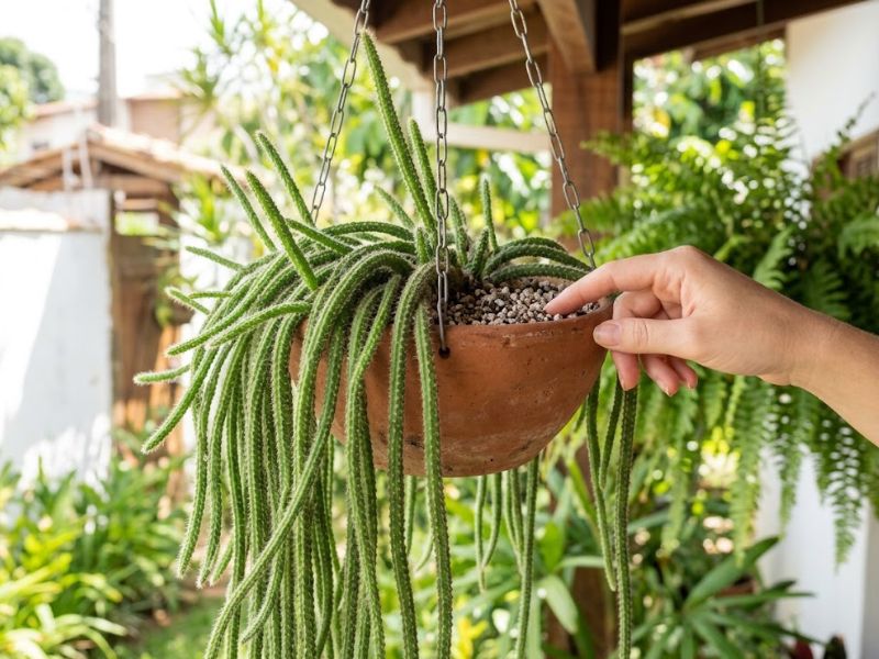 Como cuidar do cacto rabo de rato em vaso com substrato drenável e boa luminosidade