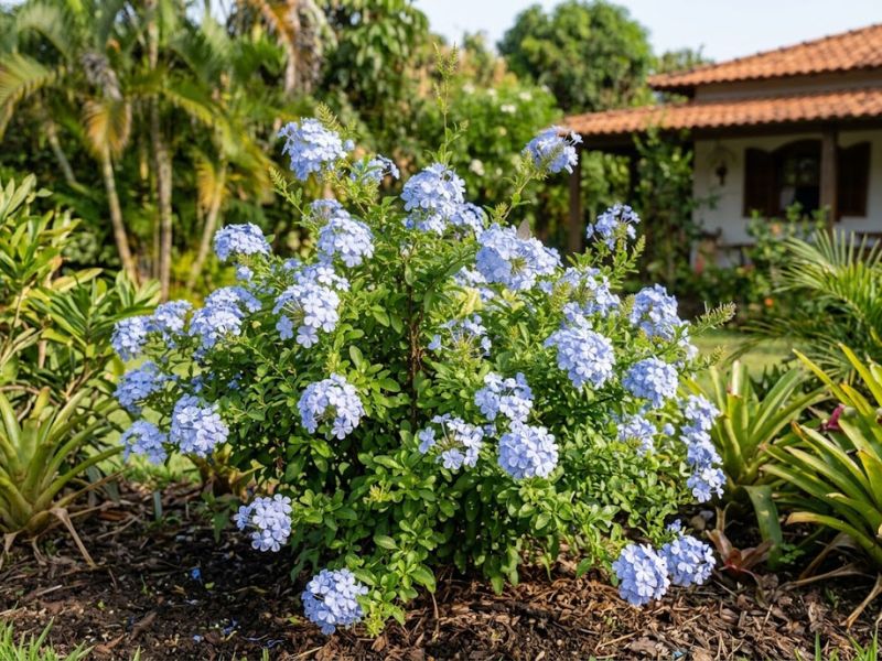 Flor bela emília saudável cultivada em jardim ensolarado