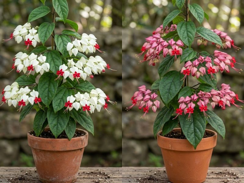Flores lágrima de cristo em diferentes fases e tonalidades