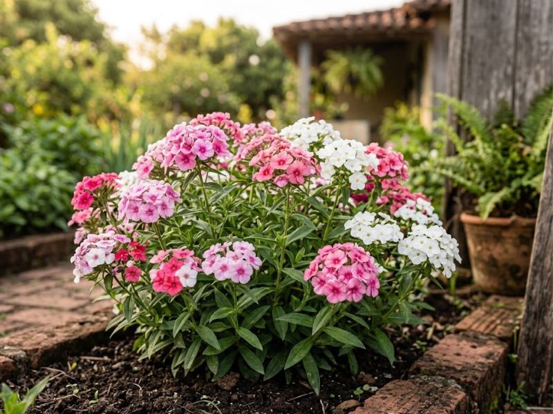 Phlox drummondii conhecida como flor chita e flor chitinha